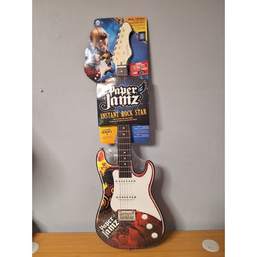 WowWee Paper Jamz Instant Rock Star Guitar Series 1 Red Sunburst Style 6200